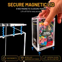Hand lifting the magnetic lid off a booster bundle case